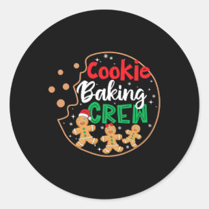 Cookie Baking Crew Funny Pyjamas Family Xmas Chris Classic Round Sticker