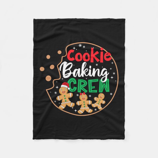 Cookie Baking Crew Funny Pyjamas Family Xmas Chris Fleece Blanket (Front)
