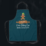 Cookie Baking Crew Gingerbread Baking Apron<br><div class="desc">Get ready to bake with your very own cookie baking crew apron. Fun typography states that you are part of the baking and tasting division. Monogrammed with your crew name. Cute gingerbread and rolling pin design. Perfect the Christmas holidays and cookie exchange parties.</div>