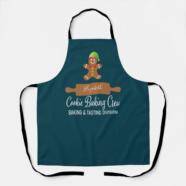 Cookie Baking Crew Gingerbread Baking Apron (Front)