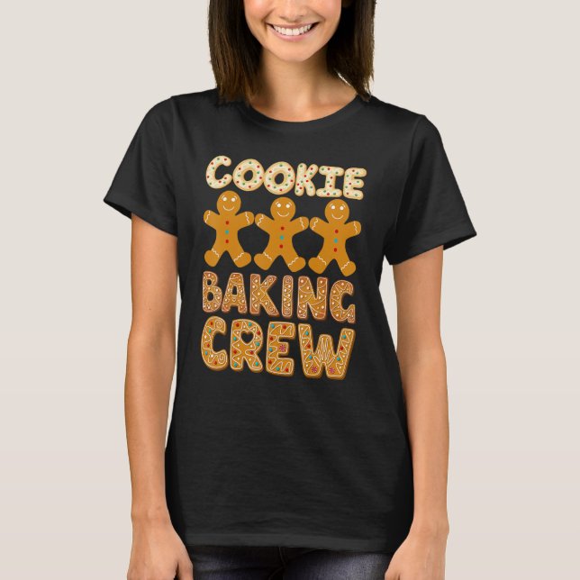 Cookie Baking Crew Gingerbread Men - Cute Family B T-Shirt (Front)