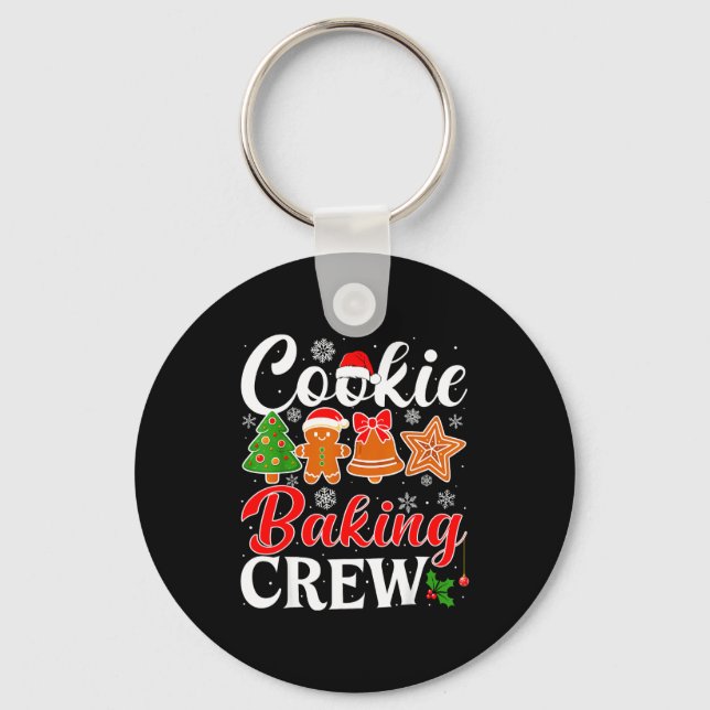 Cookie Baking Crew Gingerbread Xmas Holiday Cookie Keychain (Front)
