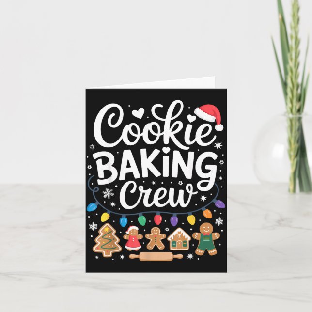 Cookie Baking Crew Holiday Squad Gingerbread Chris Card (Front)