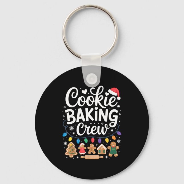 Cookie Baking Crew Holiday Squad Gingerbread Chris Keychain (Front)