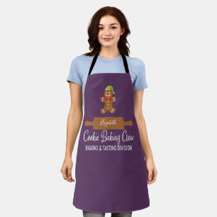 Cookie Baking Crew Purple Christmas Apron