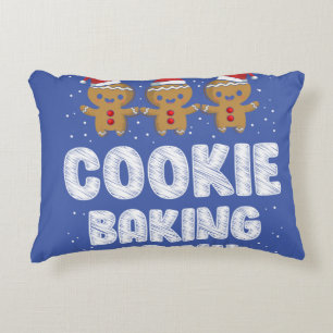 Cookie Baking Crew Shirt Christmas Family Gingerbr Accent Pillow