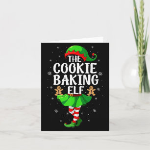 Cookie Baking Elf Christmas Girl Women Elf Squad X Card