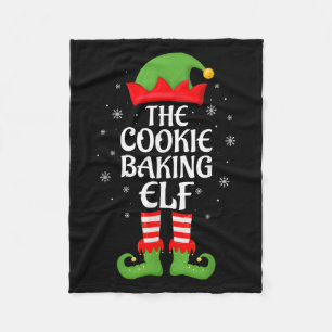Cookie Baking Elf Xmas Family Matching Elf Squad C Fleece Blanket