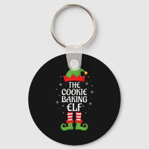 Cookie Baking Elf Xmas Family Matching Elf Squad C Keychain