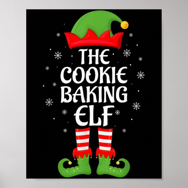 Cookie Baking Elf Xmas Family Matching Elf Squad C Poster (Front)
