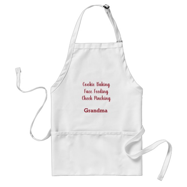 Cookie Baking Face Feeding Cheek Pinching Grandma Standard Apron (Front)