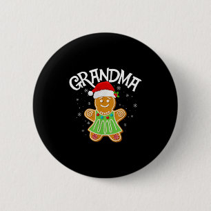 Cookie Baking Matching Family Gingerbread Grandma  2 Inch Round Button