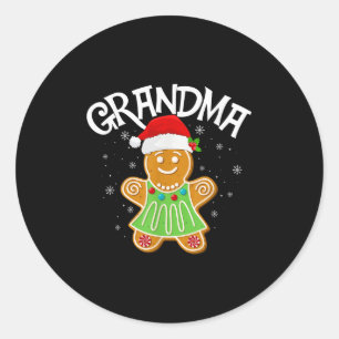 Cookie Baking Matching Family Gingerbread Grandma Classic Round Sticker