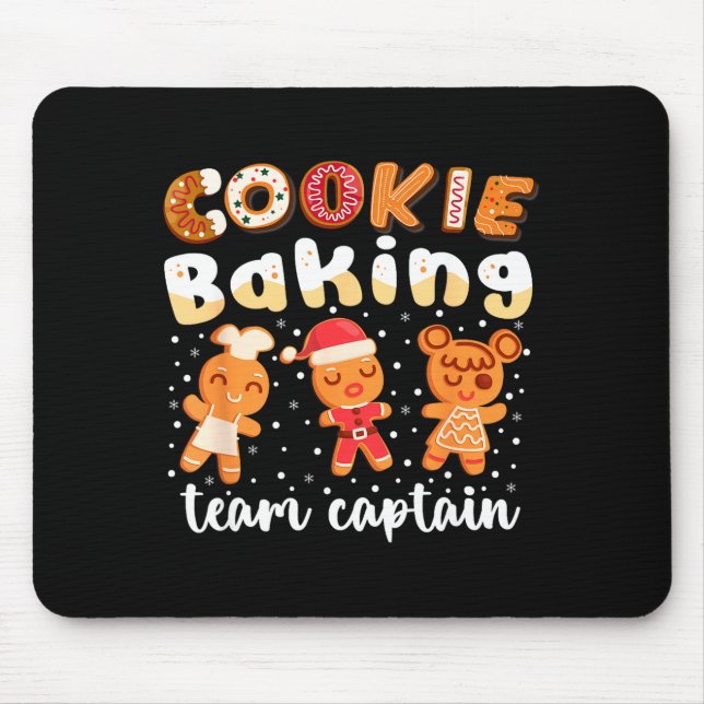 Cookie Baking Team Captain Christmas Gingerbread F Mouse Pad (Front)