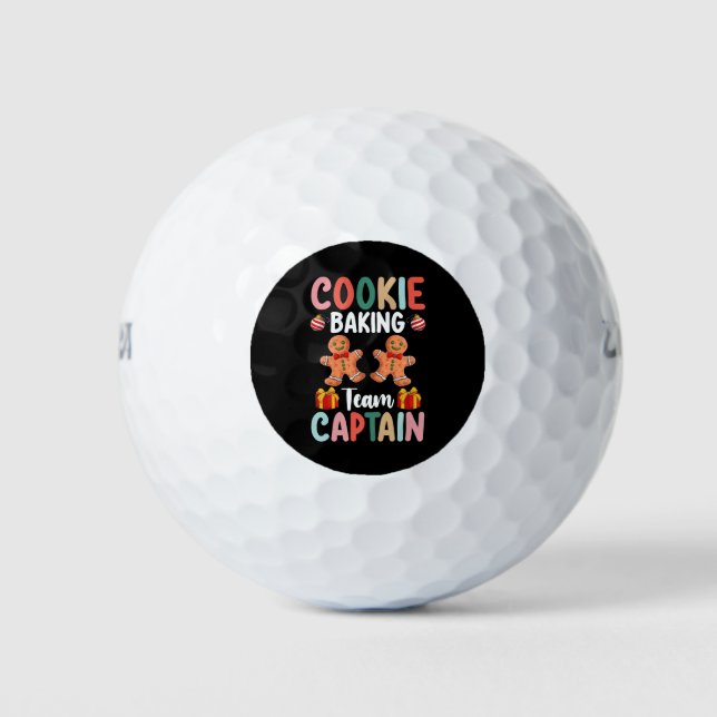 Cookie Baking Team Captain Family Christmas Golf Balls (Front)