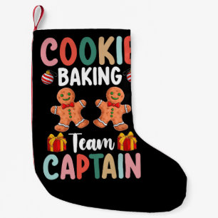 Cookie Baking Team Captain Family Christmas Small Christmas Stocking