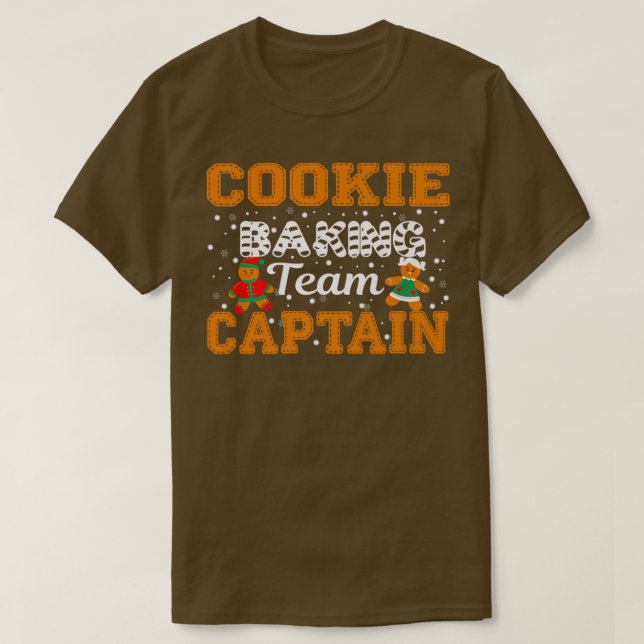 Cookie Baking Team Captain Gingerbread Baker Merry T-Shirt (Design Front)