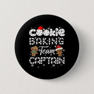 Cookie Baking Team Captain Gingerbread Christmas 2 Inch Round Button