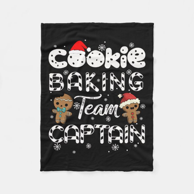 Cookie Baking Team Captain Gingerbread Christmas  Fleece Blanket (Front)