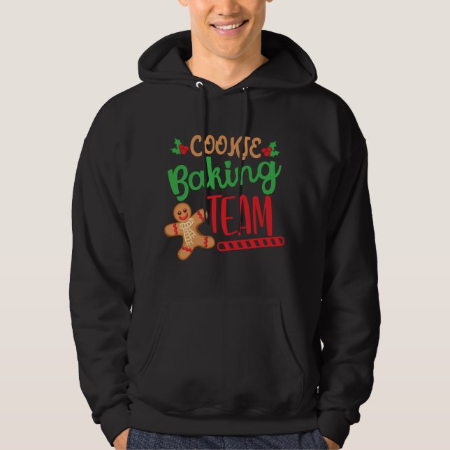 Cookie Baking Team Christmas Squad Xmas Crew m Gin Hoodie (Front)