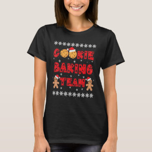 Cookie Baking Team Gingerbread Men With Xmas Hats T-Shirt