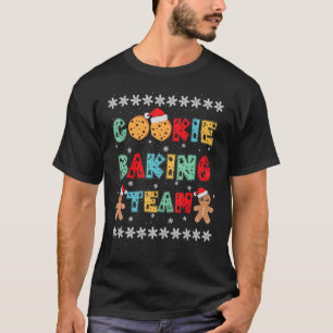 Cookie Baking Team Gingerbread Men with Xmas Hats T-Shirt