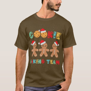 Cookie Baking Team Gingerbread Men with Xmas Hats T-Shirt