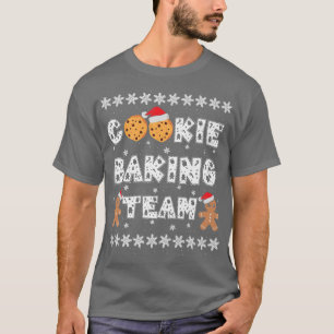 Cookie Baking Team Gingerbread Men with Xmas Hats T-Shirt