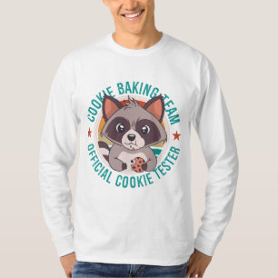 Cookie Baking Team Official Cookie Tester Raccoon T-Shirt