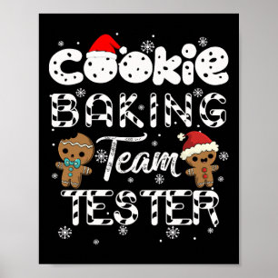 Cookie Baking Team Tester Gingerbread Christmas Poster