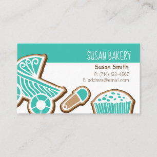 Cookie Baking Turquoise Business Card