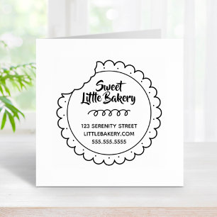 Cookie Bite Bakery Business Address Rubber Stamp