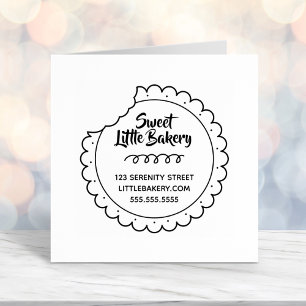 Cookie Bite Bakery Business Address Self-inking Stamp