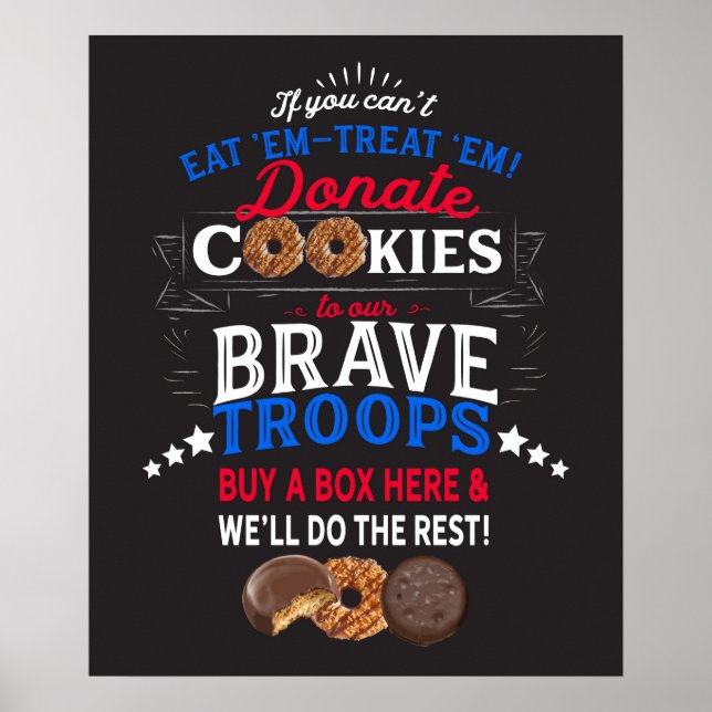Cookie Booth Poster Donate to the Troops (Front)