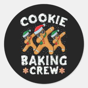 Cookie Byking Crew Gingerbread Christmas Costume P Classic Round Sticker