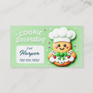 Cookie chef cookie decorating business card