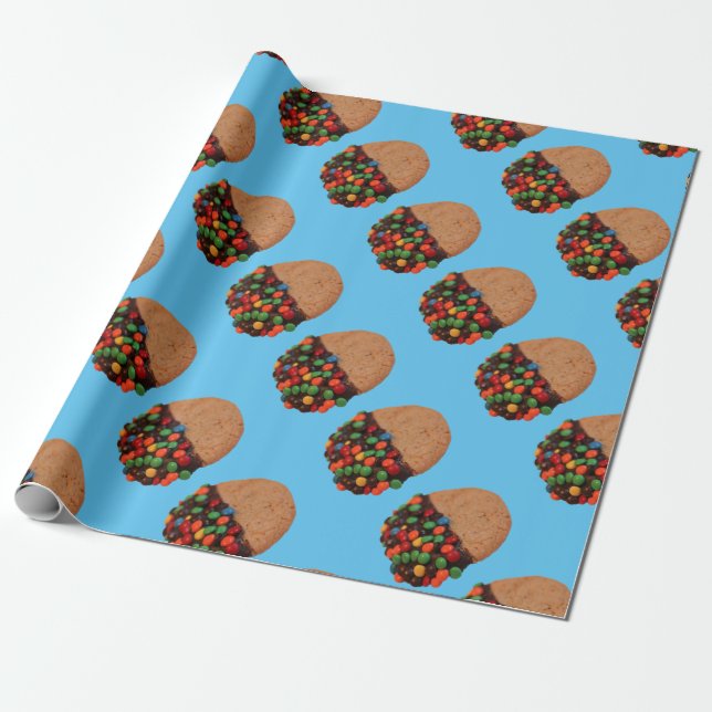 Cookie Chip Cutout Wrapping Paper (Unrolled)