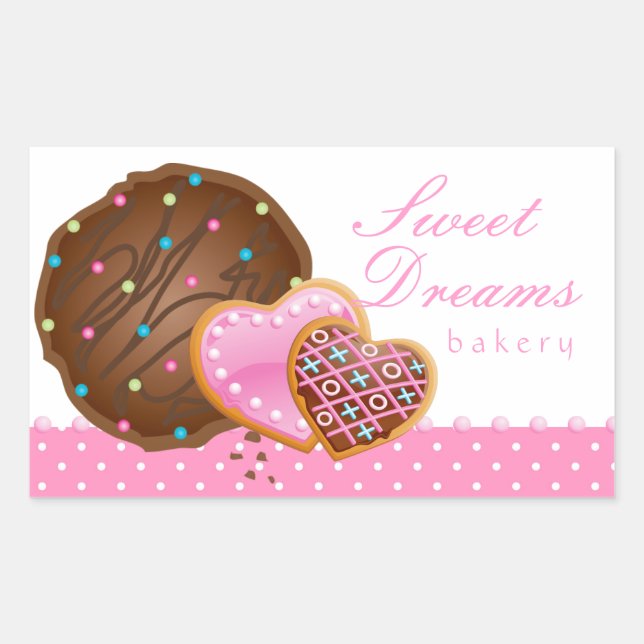 Cookie Chocolate Doughnut Bakery Sticker Icing Dot (Front)