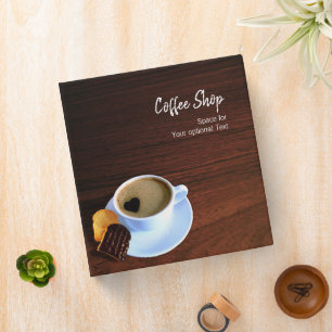 Cookie Coffee Cup Heart Shaped Foam Coffee Shop Binder
