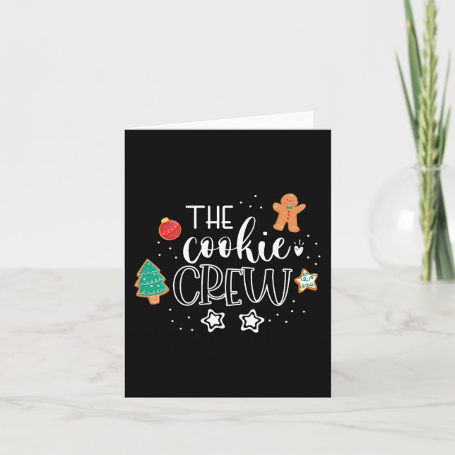 Cookie Crew Christmas Baking Cookie Lover Kids Wom Card (Front)