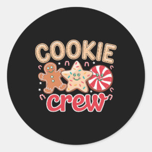 Cookie Crew Gingerbread Christmas Squad Family Bak Classic Round Sticker