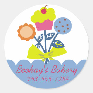 cookie cupcake bouquet baking gift tag stickers