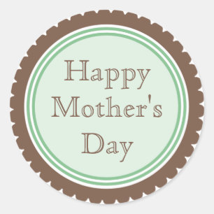 Cookie Cut Chocolate Mint Mother's Day Stickers