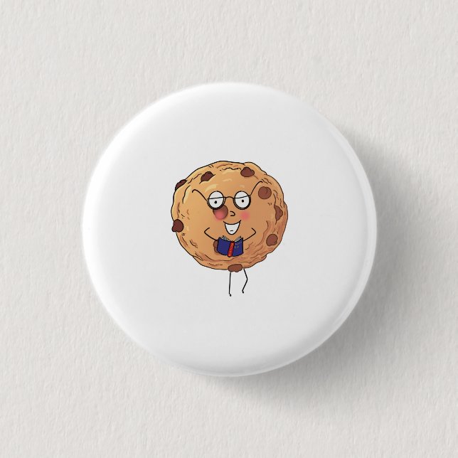 Cookie, cute food theme 1 inch round button (Front)