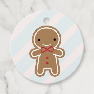 Cookie Cute Kawaii Gingerbread Man Favour Tags