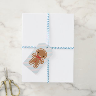 Cookie Cute Kawaii Gingerbread Man Gift Tags