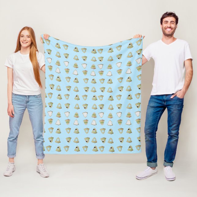 Cookie Cutout Patterns Fleece Blanket (In Situ)