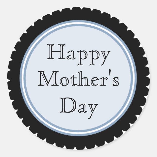Cookie Cutter Blue Mother's Day Stickers (Front)