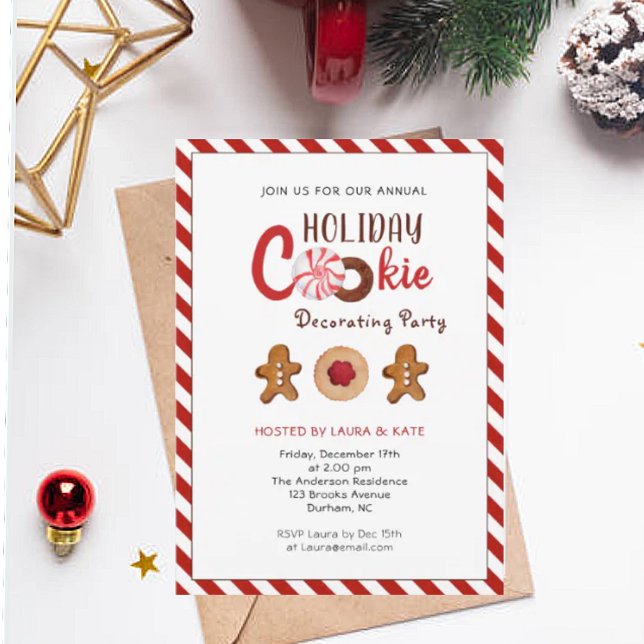Cookie de Noël de vacances Décoration invitation d (Créateur téléchargé)
