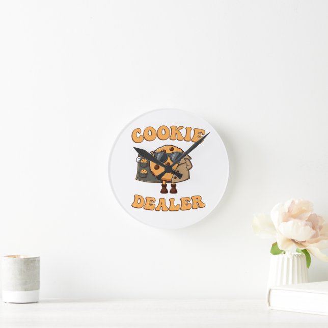 Cookie Dealer Funny Baking Round Clock (Home)
